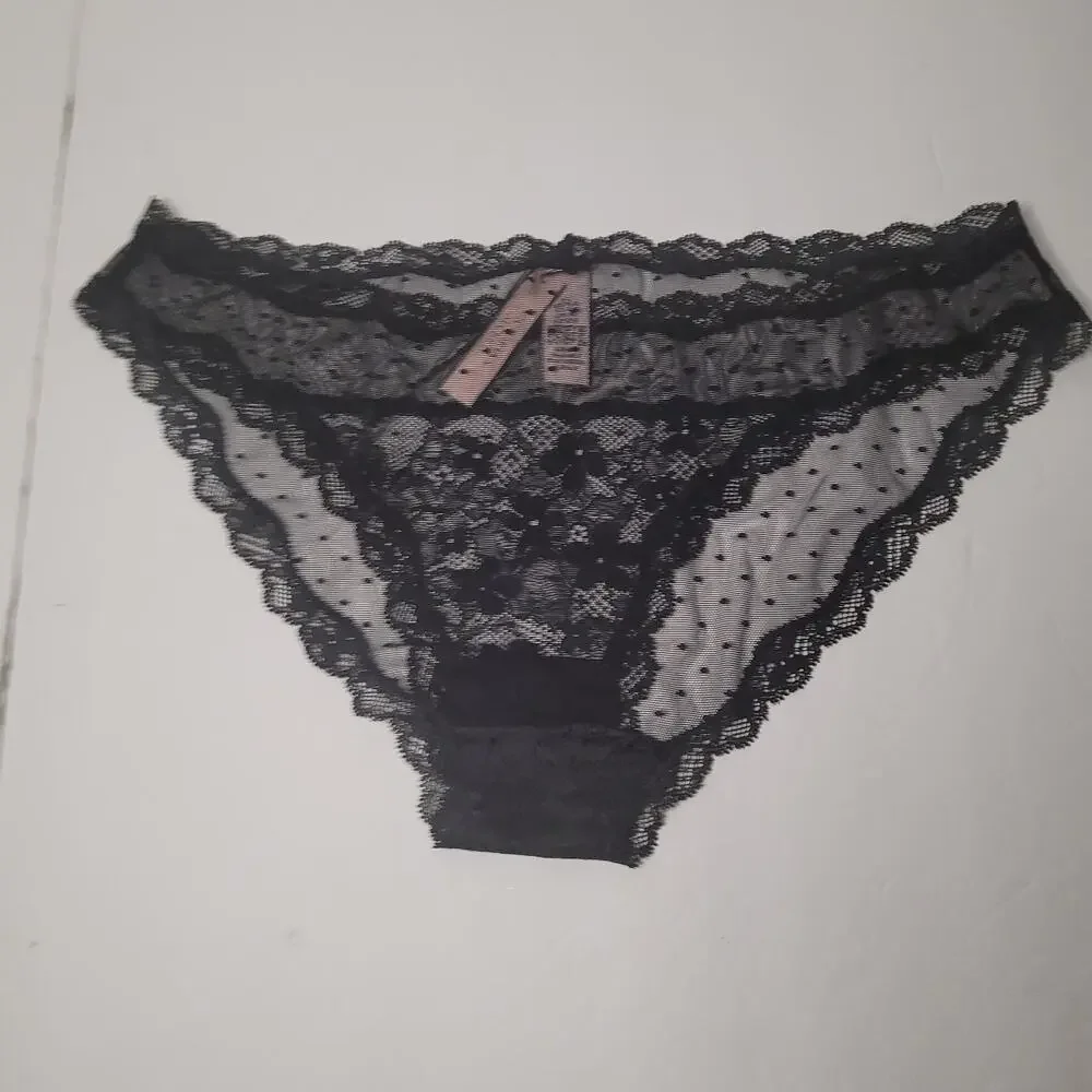 Victoria's Secret Black Lace Panties - Size XL
